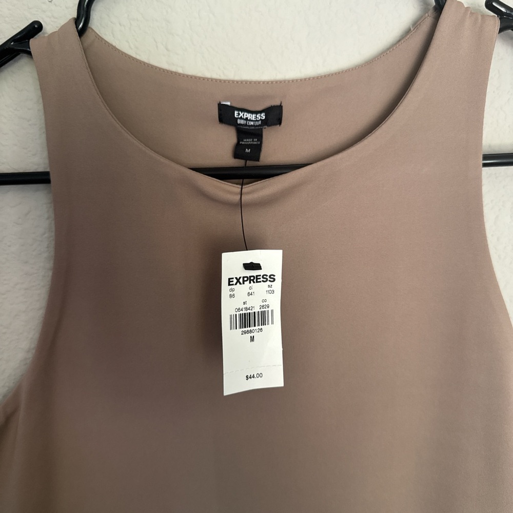 Express Beige Sleeveless Blouse